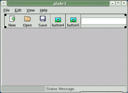 Add two buttons and a text entry widget